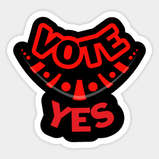 Vote Yes To The Voice Indigenous Voice To Parliament Boomerang Red Edition Sticker